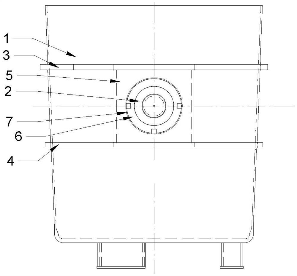 Thin double-layer trunnion box structure