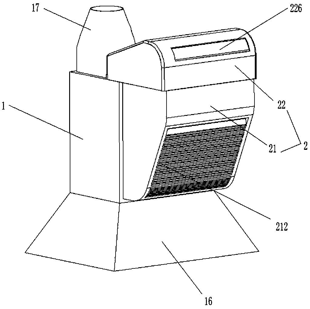 Oily fume removal and air conditioning integrated machine