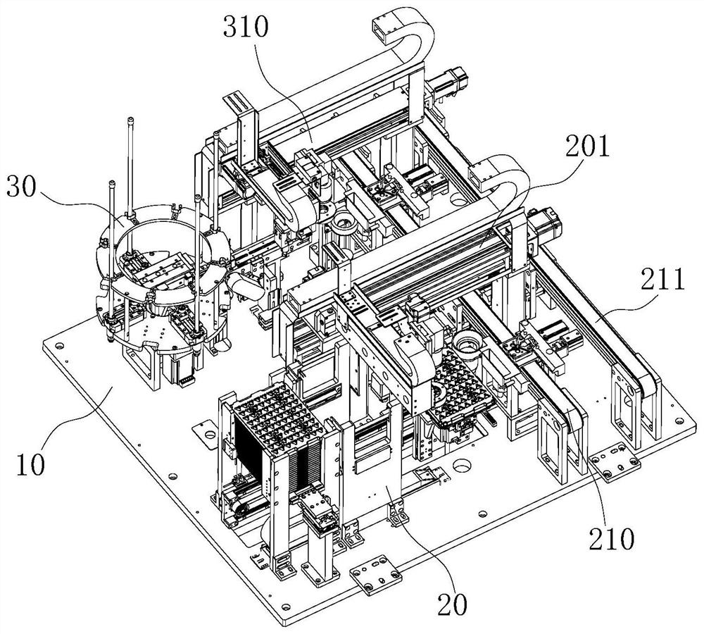 Assembling mechanism for fixing support and weak magnetic sheet