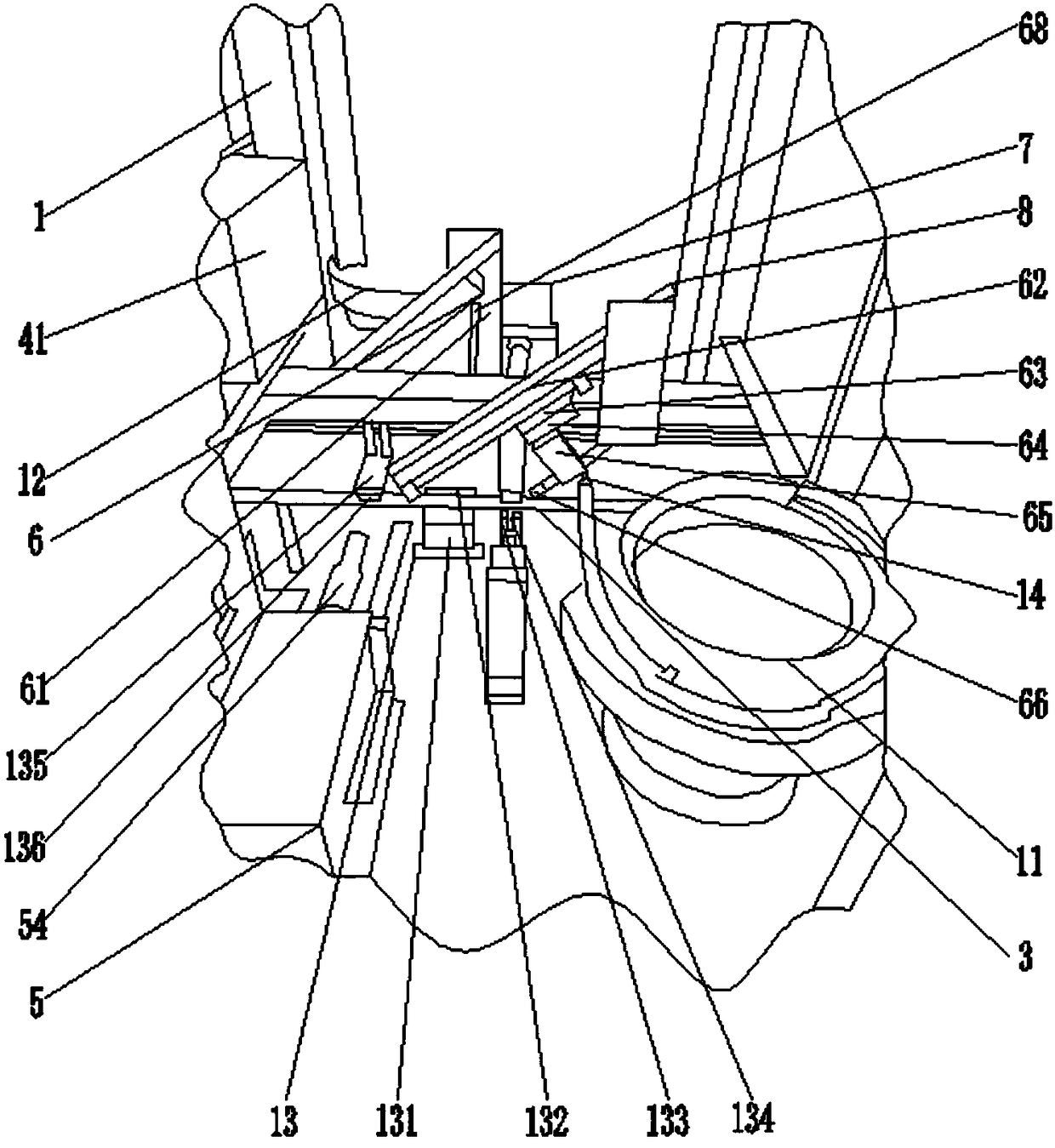 Pipe head feeding mechanism in serum pipette welding equipment