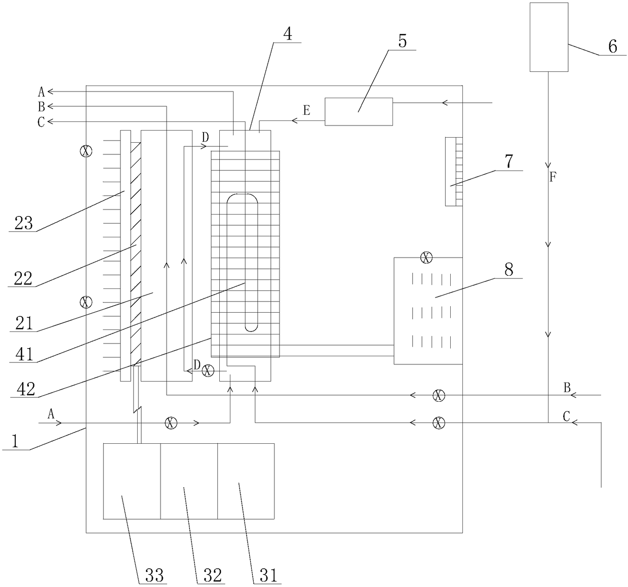 Converter for converting oil heating into water heating