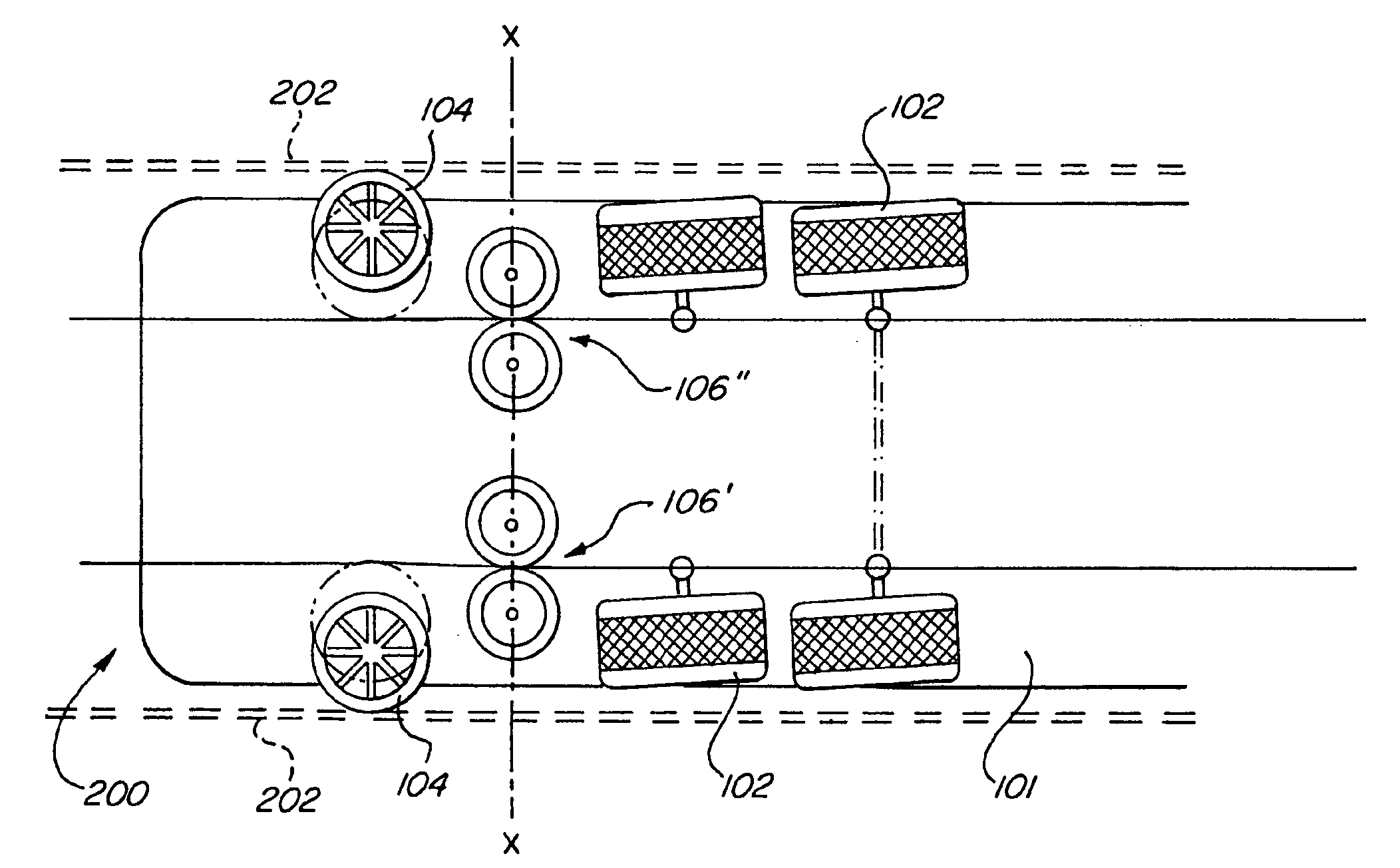 Transportation system with increased capacity