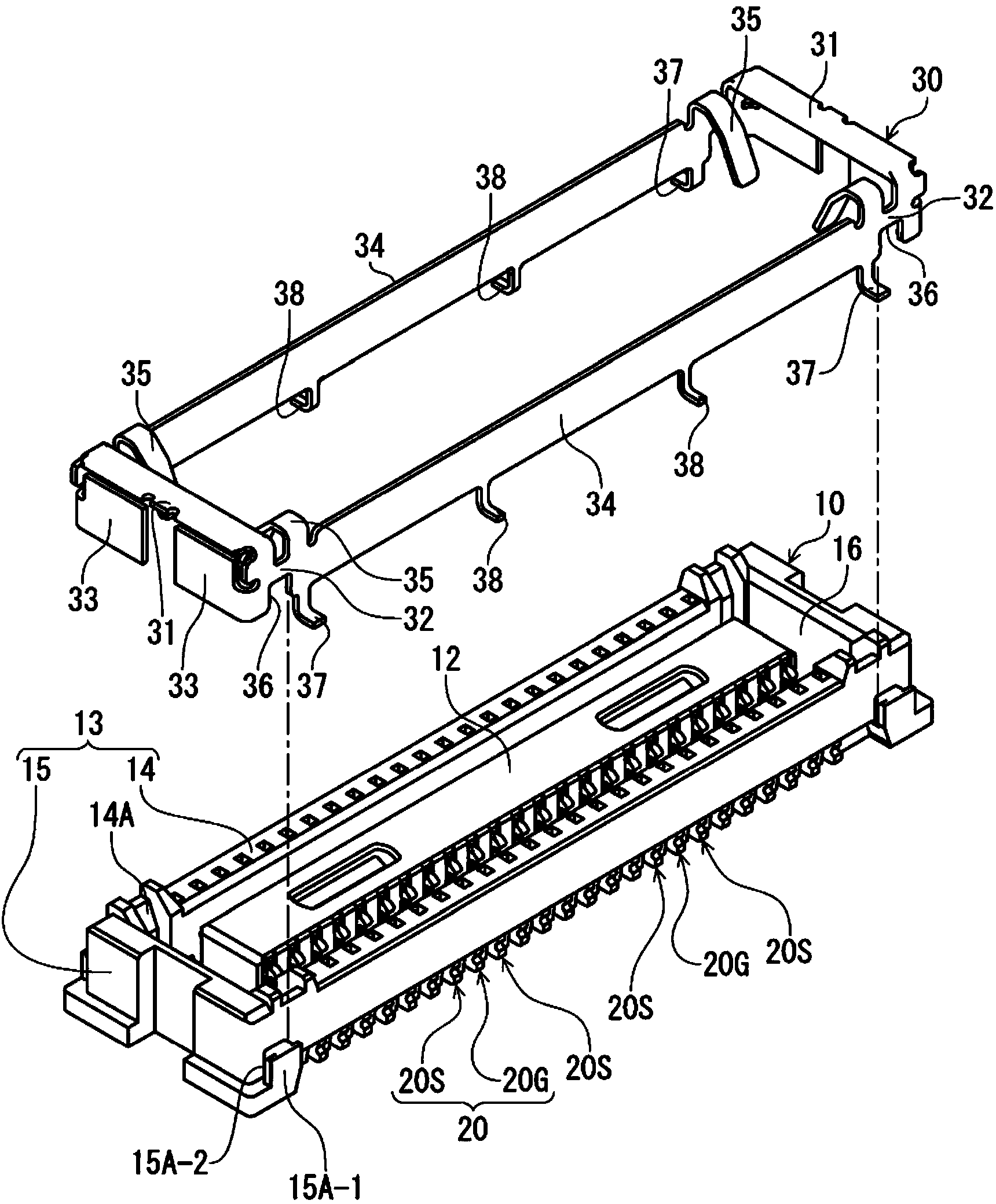 Electrical connector for circuit board and electrical connector installation body