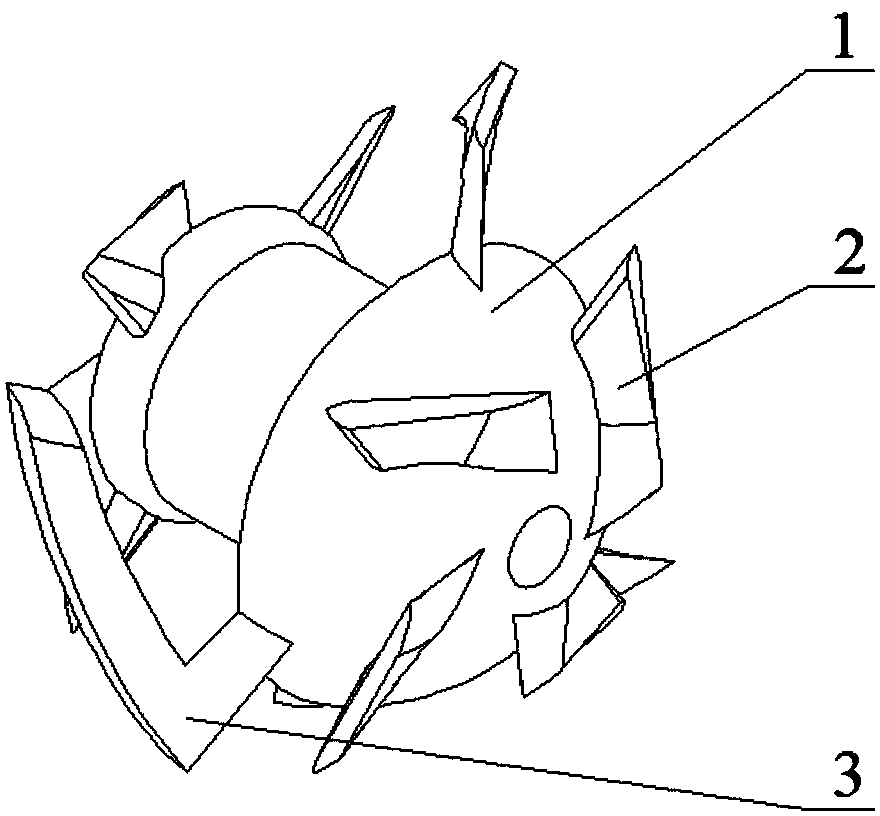 High flow disturbance sphere rotor inside heat exchange pipe