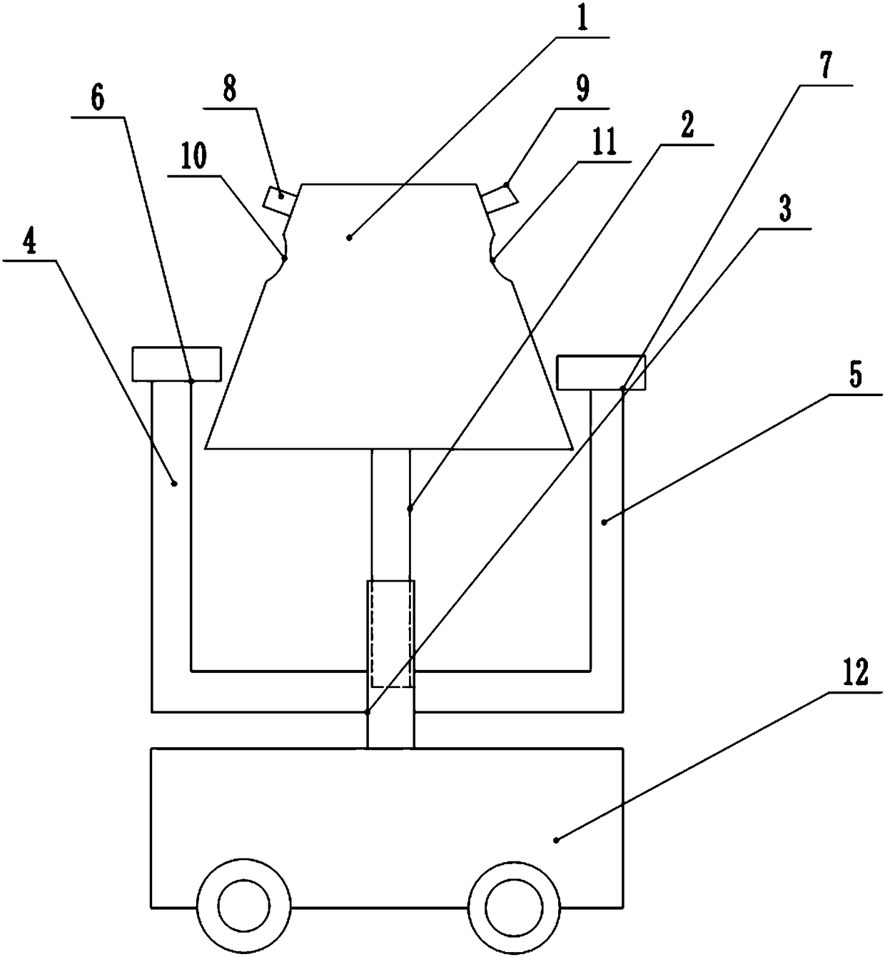 Bagging machine for fruit trees