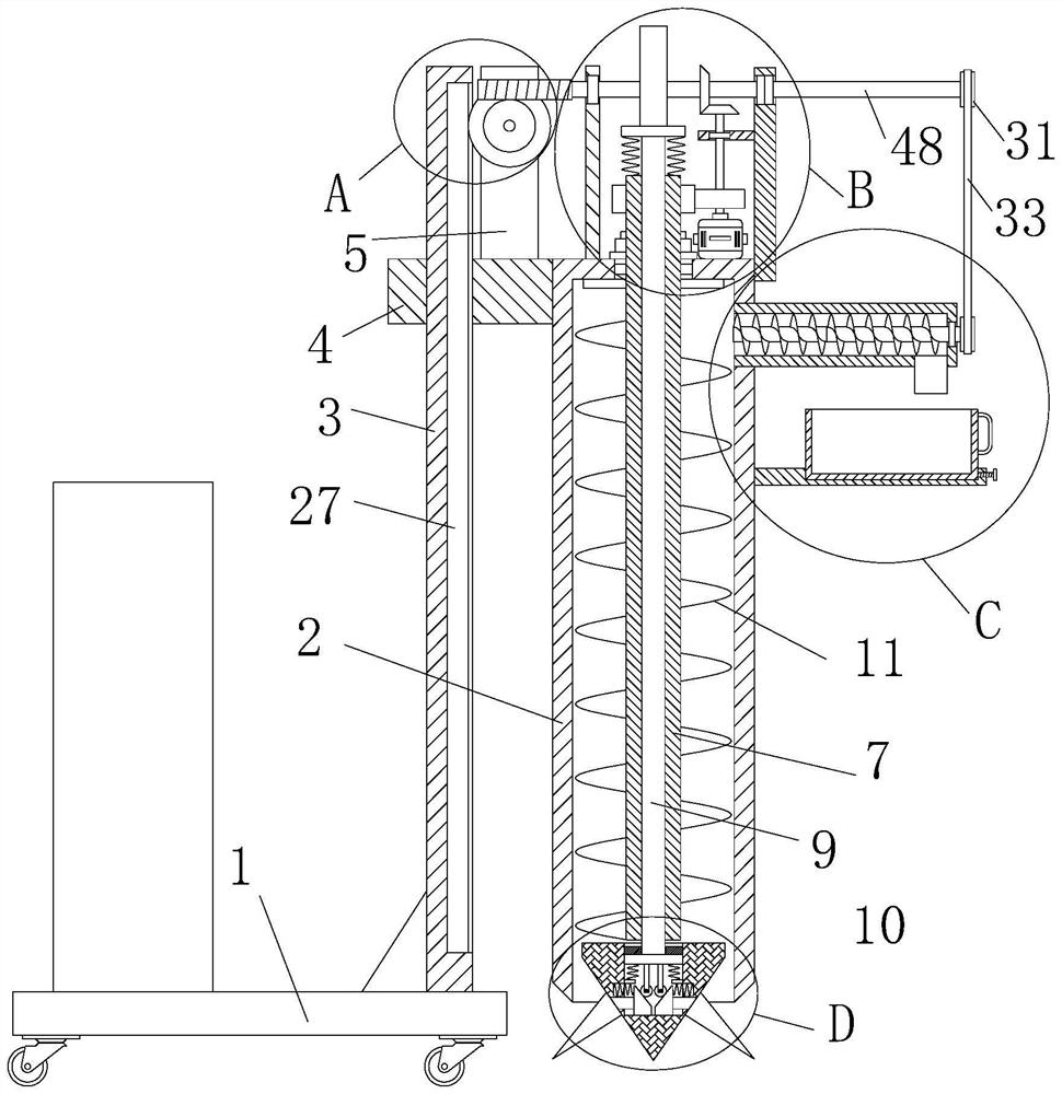 Soil sampling device for highway engineering road and use method thereof