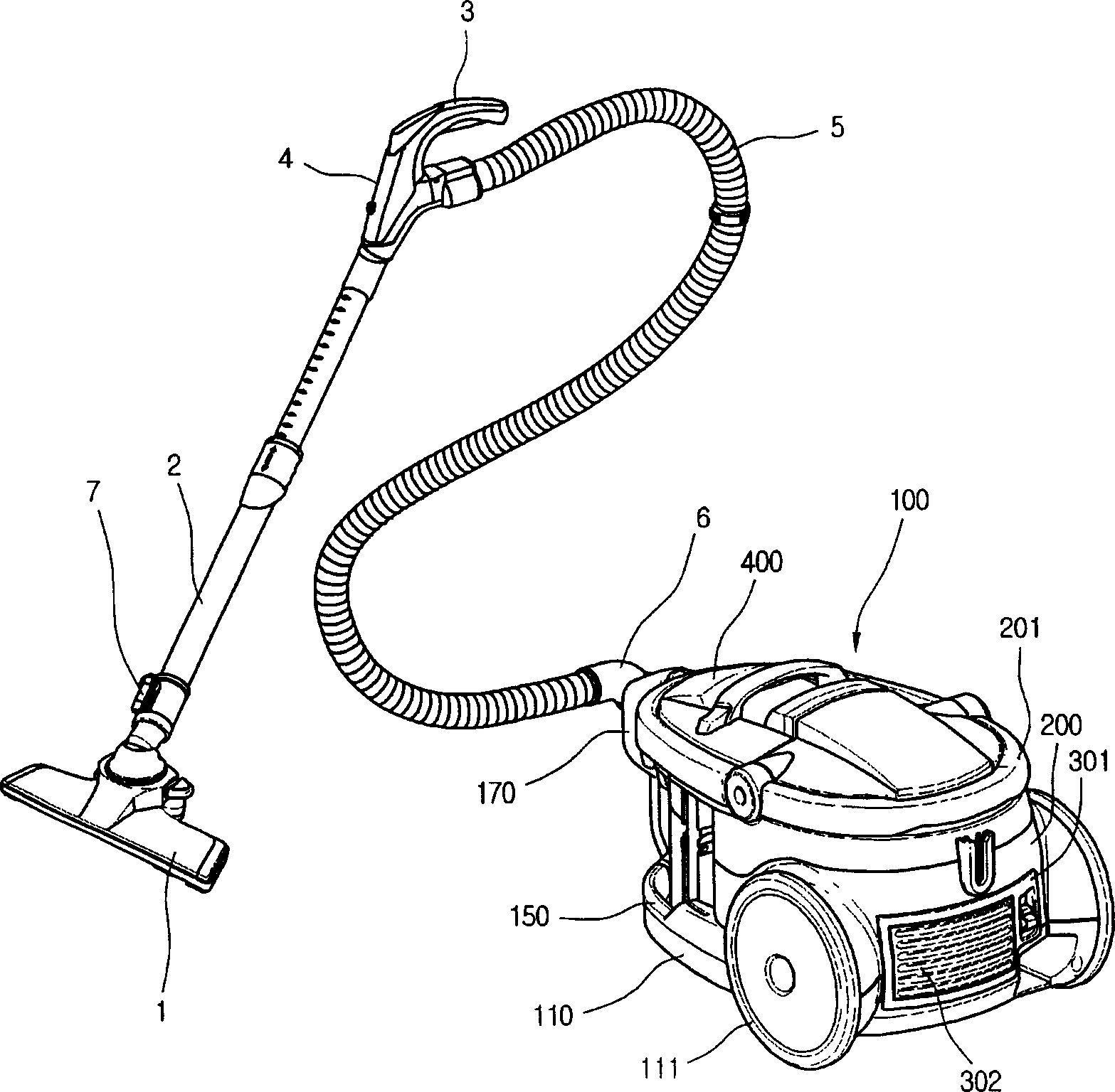 Handle structure of vacuum cleaner