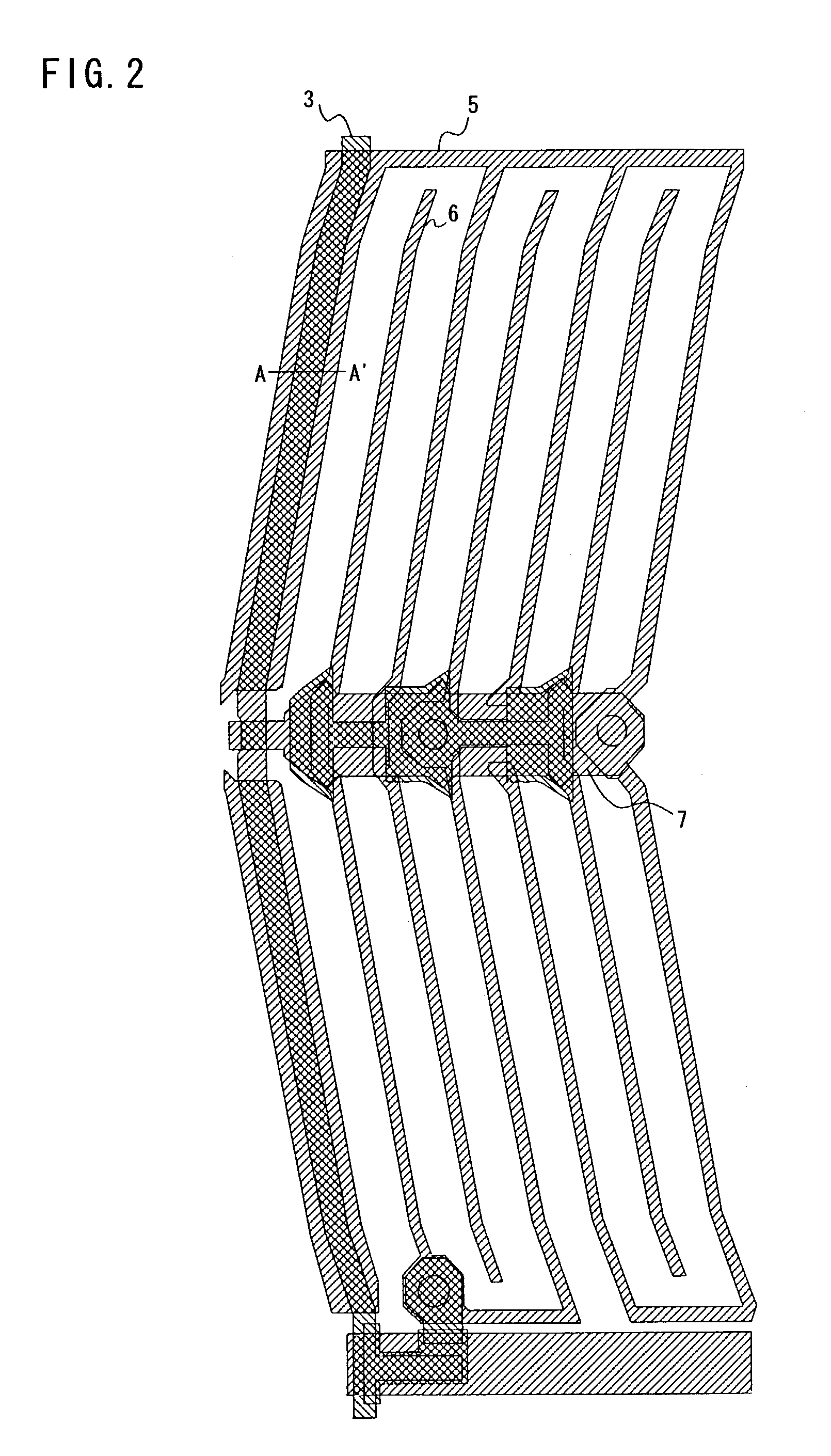 In-plane-switching mode active matrix liquid crystal display device and method of manufacturing the same