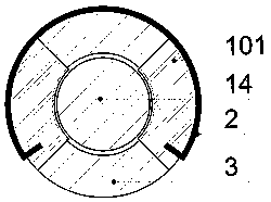 Elastic combined anchoring ring spherical hinge steering connector of offset rod piece