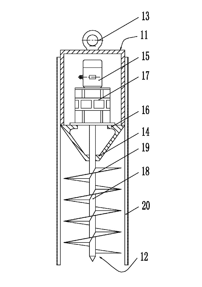 A silo dredging device and a silo device using the dredging device