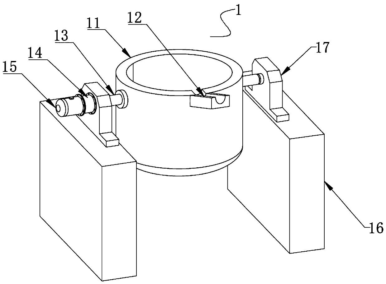 Smelting device for rare-earth metal production with function of tail gas treatment