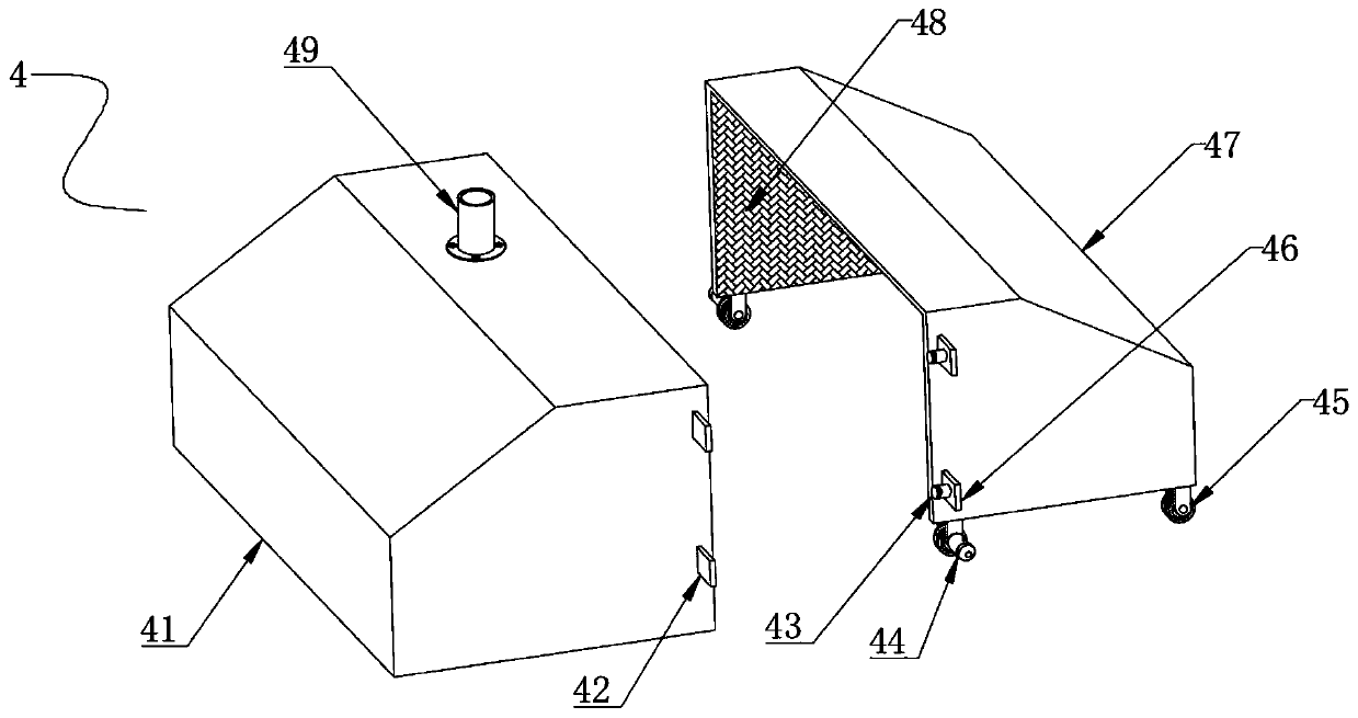 Smelting device for rare-earth metal production with function of tail gas treatment