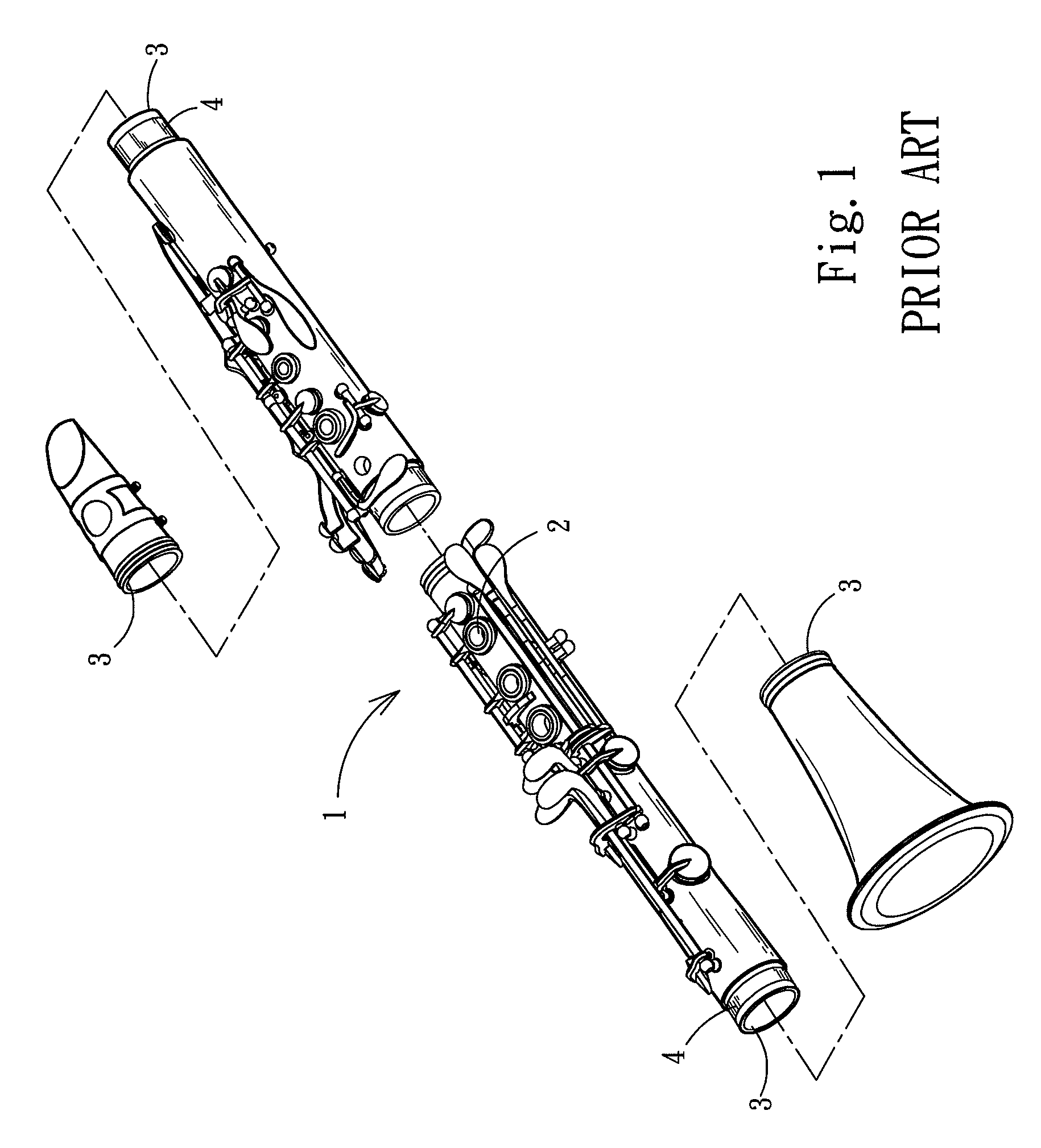 Clarinet coupling structure