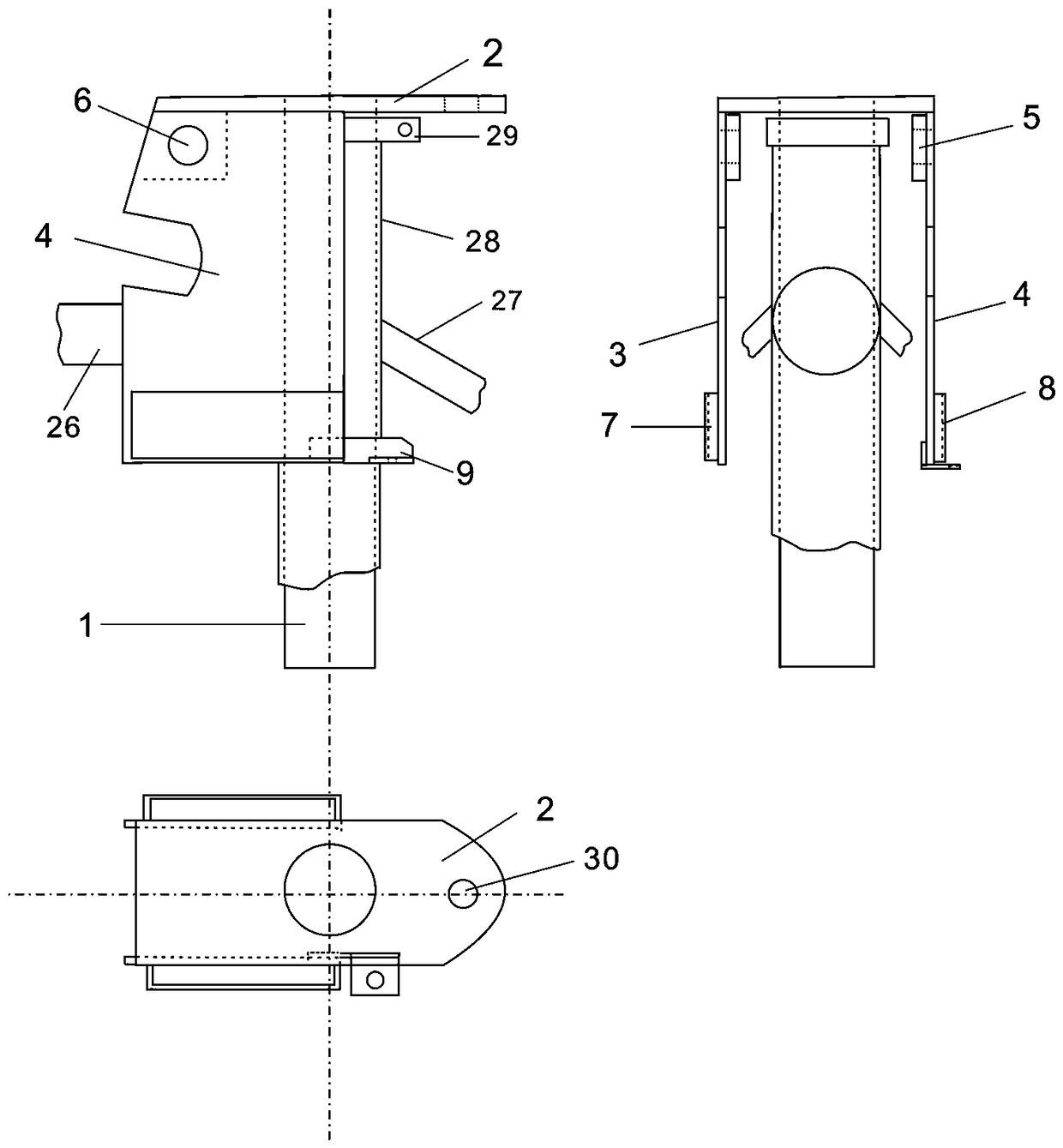 Travel seat bag lifting device which can be disassembled and assembled integrally with bicycle