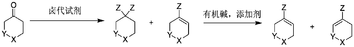 Preparation method of heteroatom-containing cyclohexene halide