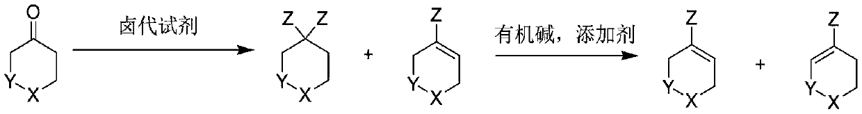 Preparation method of heteroatom-containing cyclohexene halide