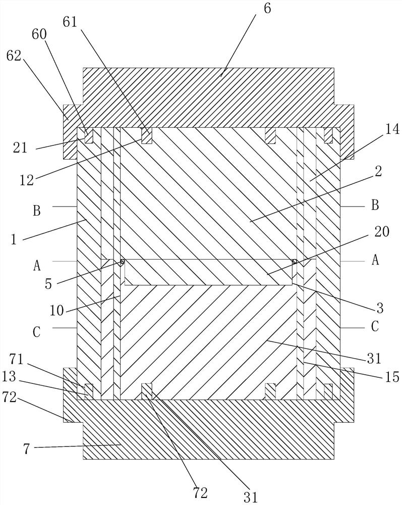 Convenient-to-disassemble lifting shaft for mining machinery