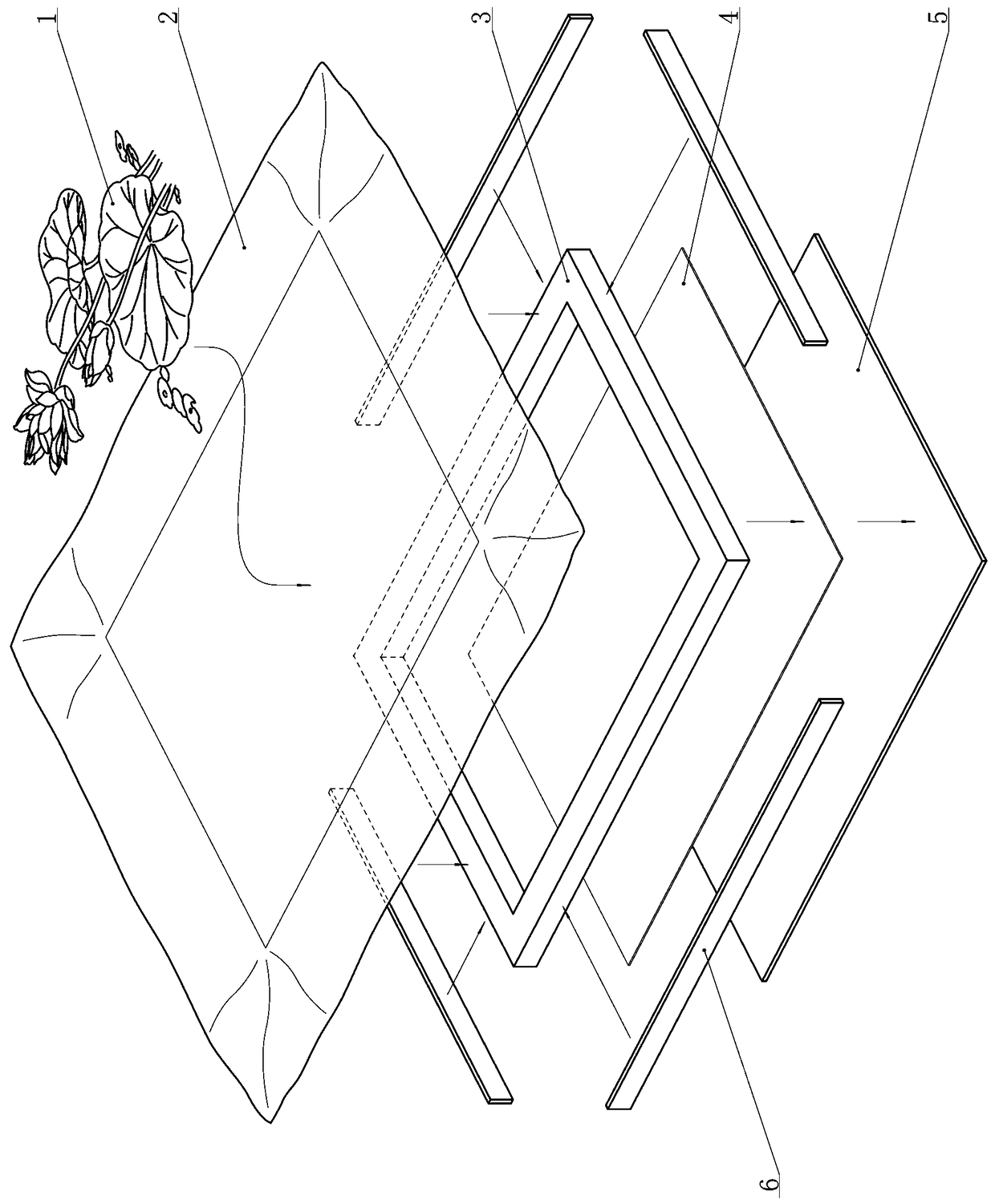 Papercutting decorating product with light and shadow effect and manufacturing method thereof