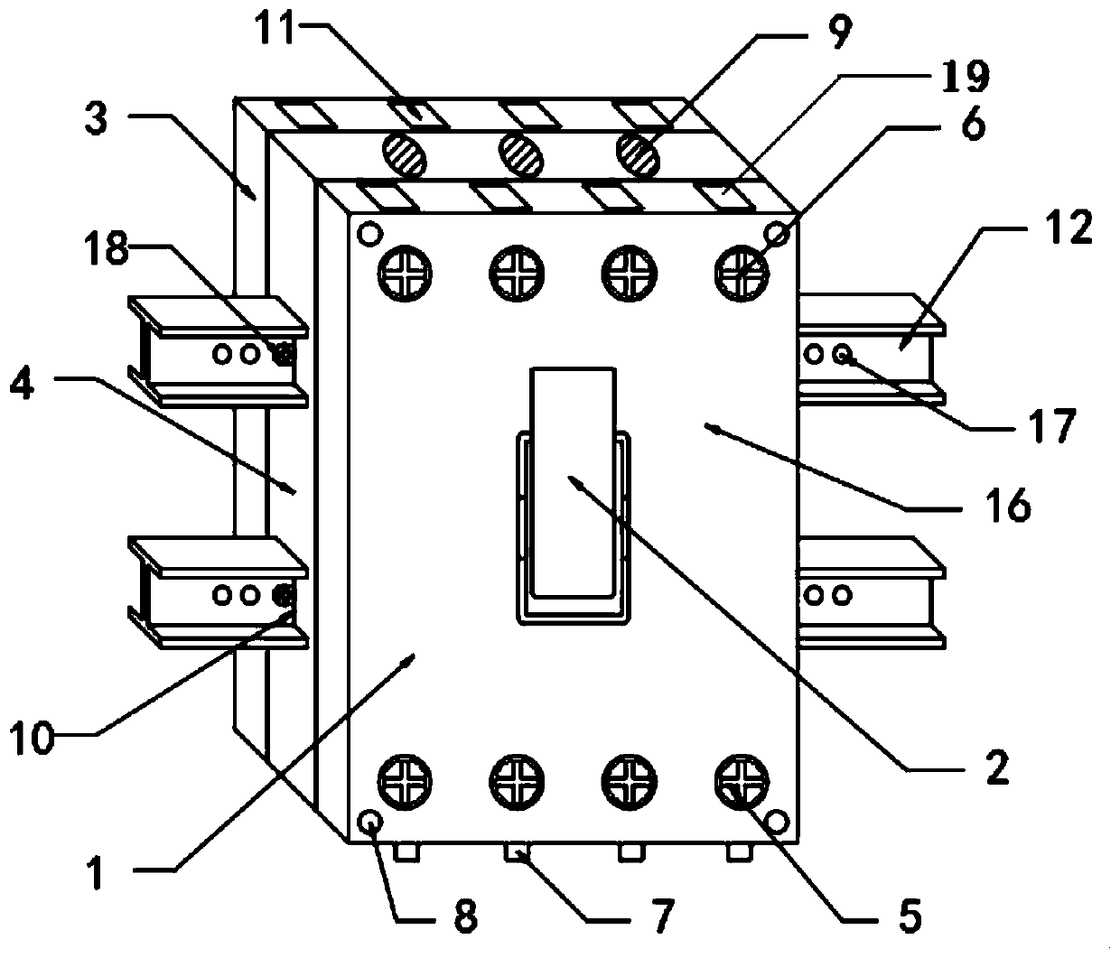 One-in two-out double-sided operation low-voltage molded case circuit breaker