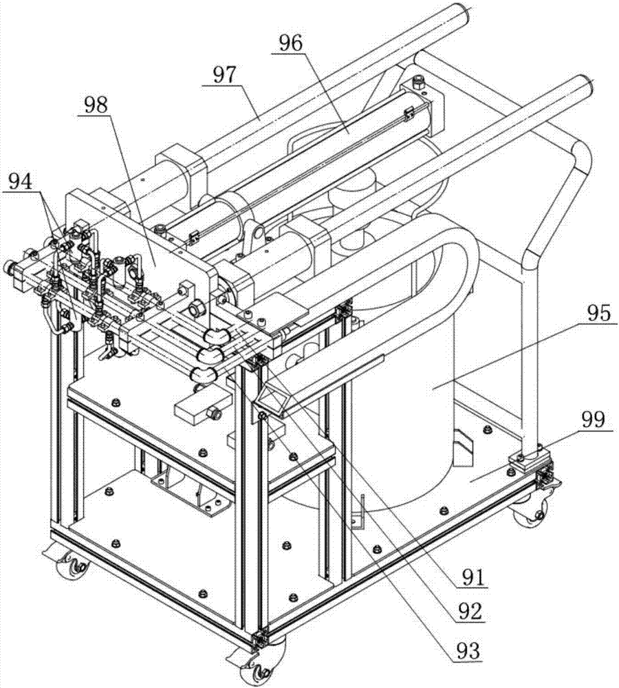 Valve body closed type multidirectional precision forging production line