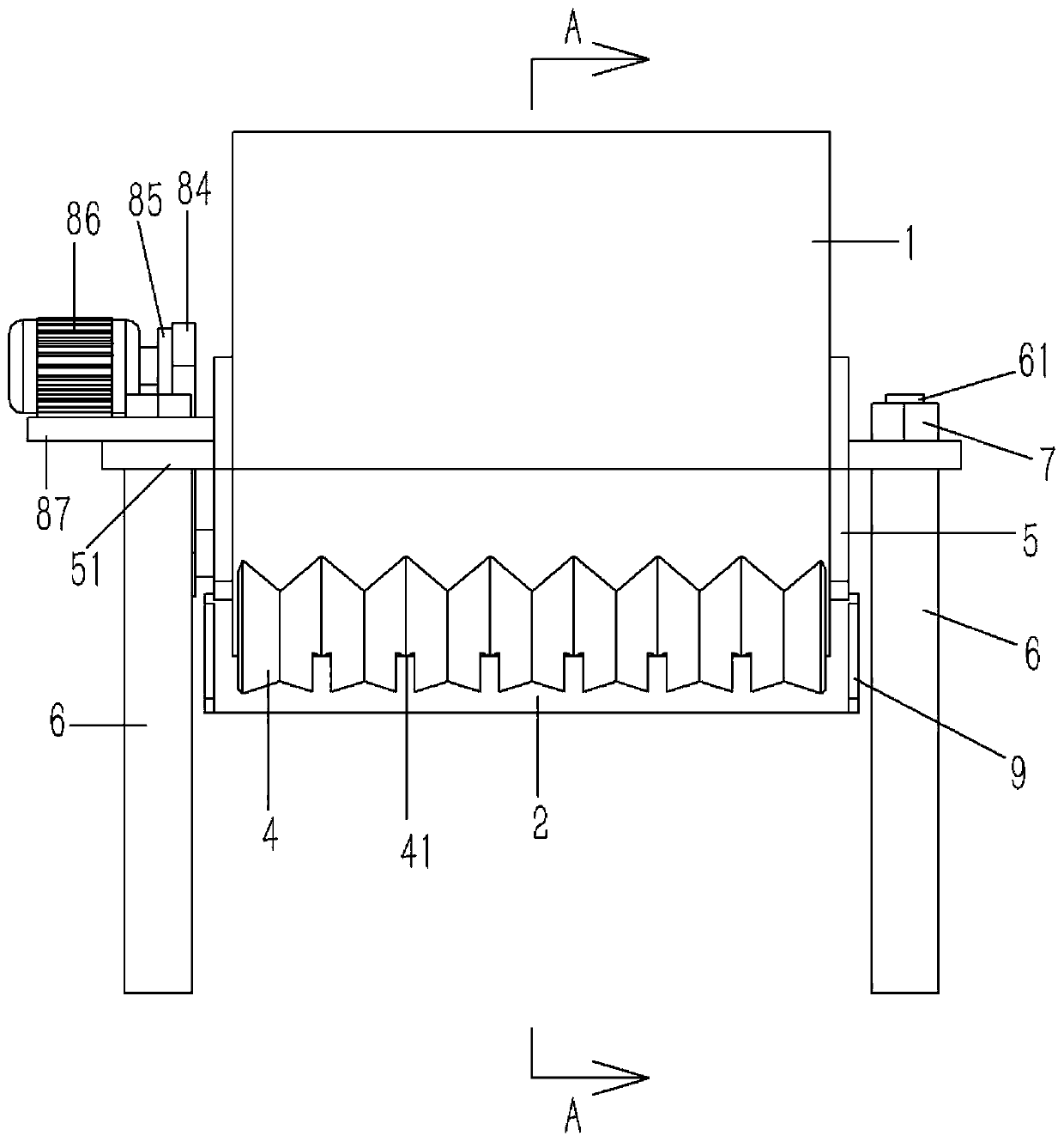 Feed hopper on mining iron removal equipment