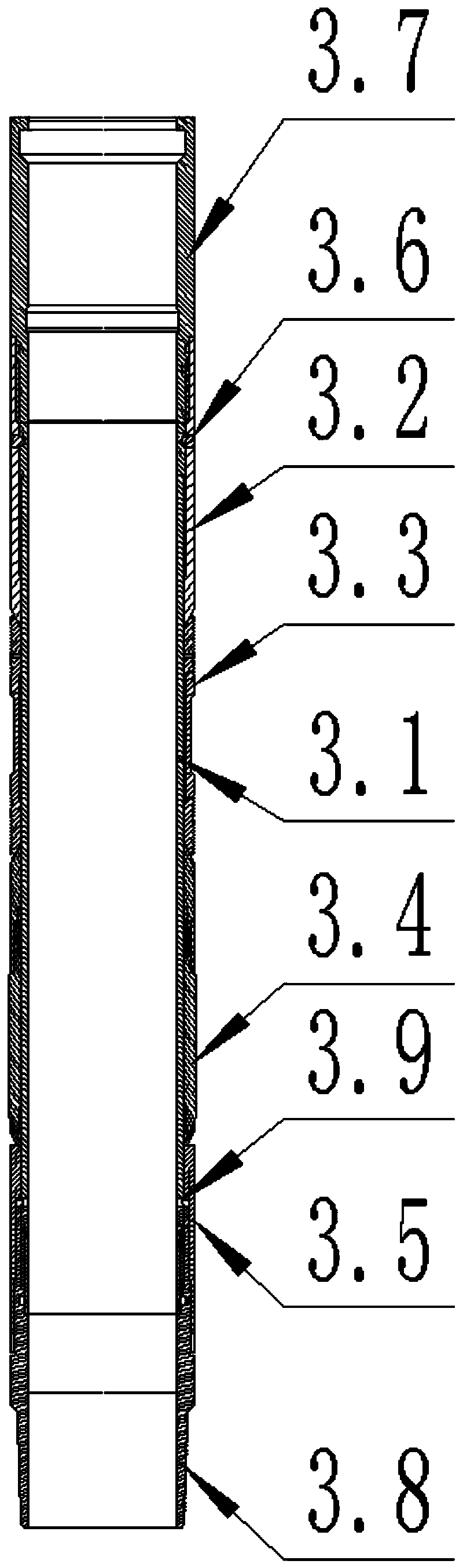 Separated layer water injection string for petroleum exploitation and water injection process thereof