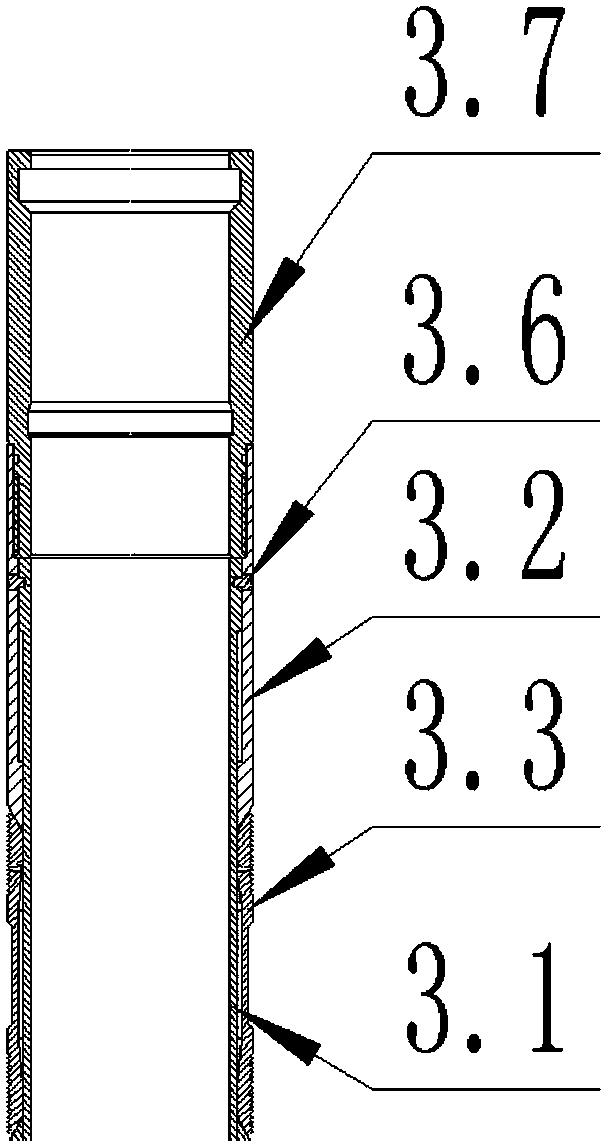 Separated layer water injection string for petroleum exploitation and water injection process thereof