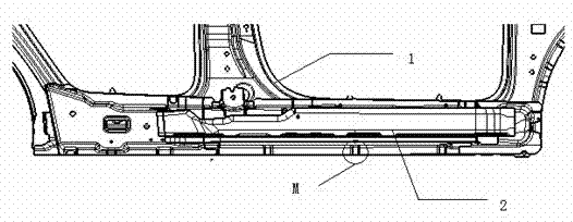 Automobile doorsill