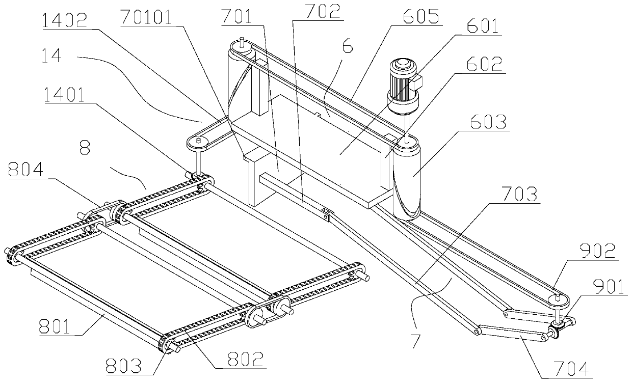 Livestock farm with excrement transiting capacity and excrement transiting method