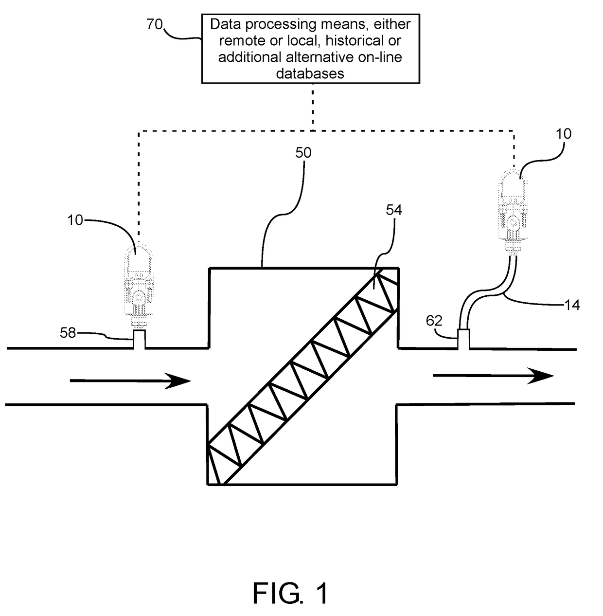 Filter element sensor module having processing and wireless communication capablilities