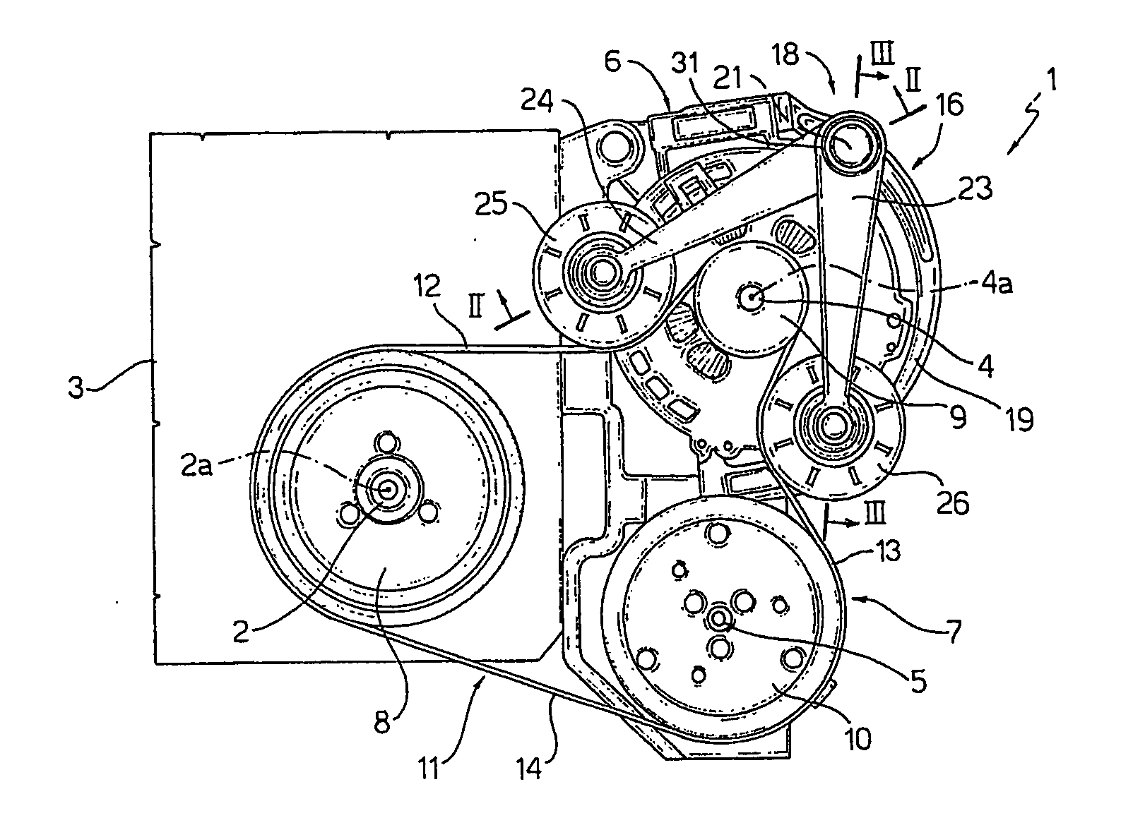 Two-arm belt tensioner