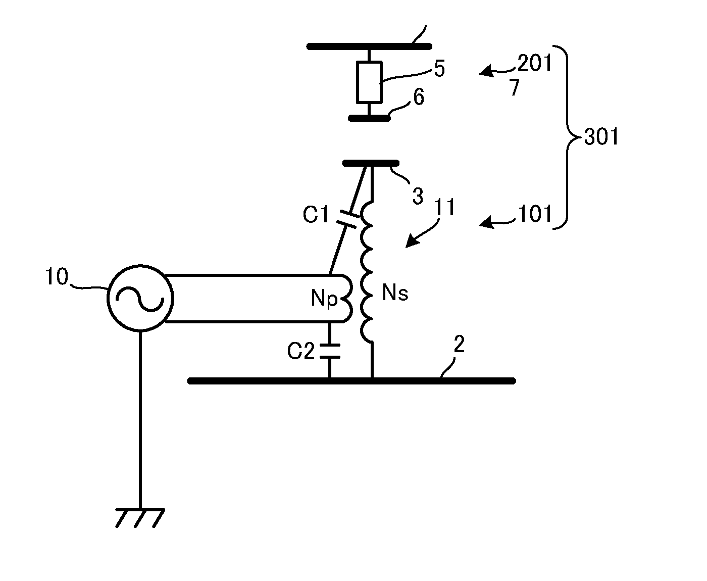 High-frequency power device, power transmission device, and power transfer system