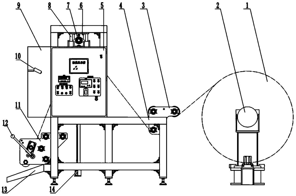 Finished aluminum foil plate shape offline dynamic detecting automatic control system and use method thereof