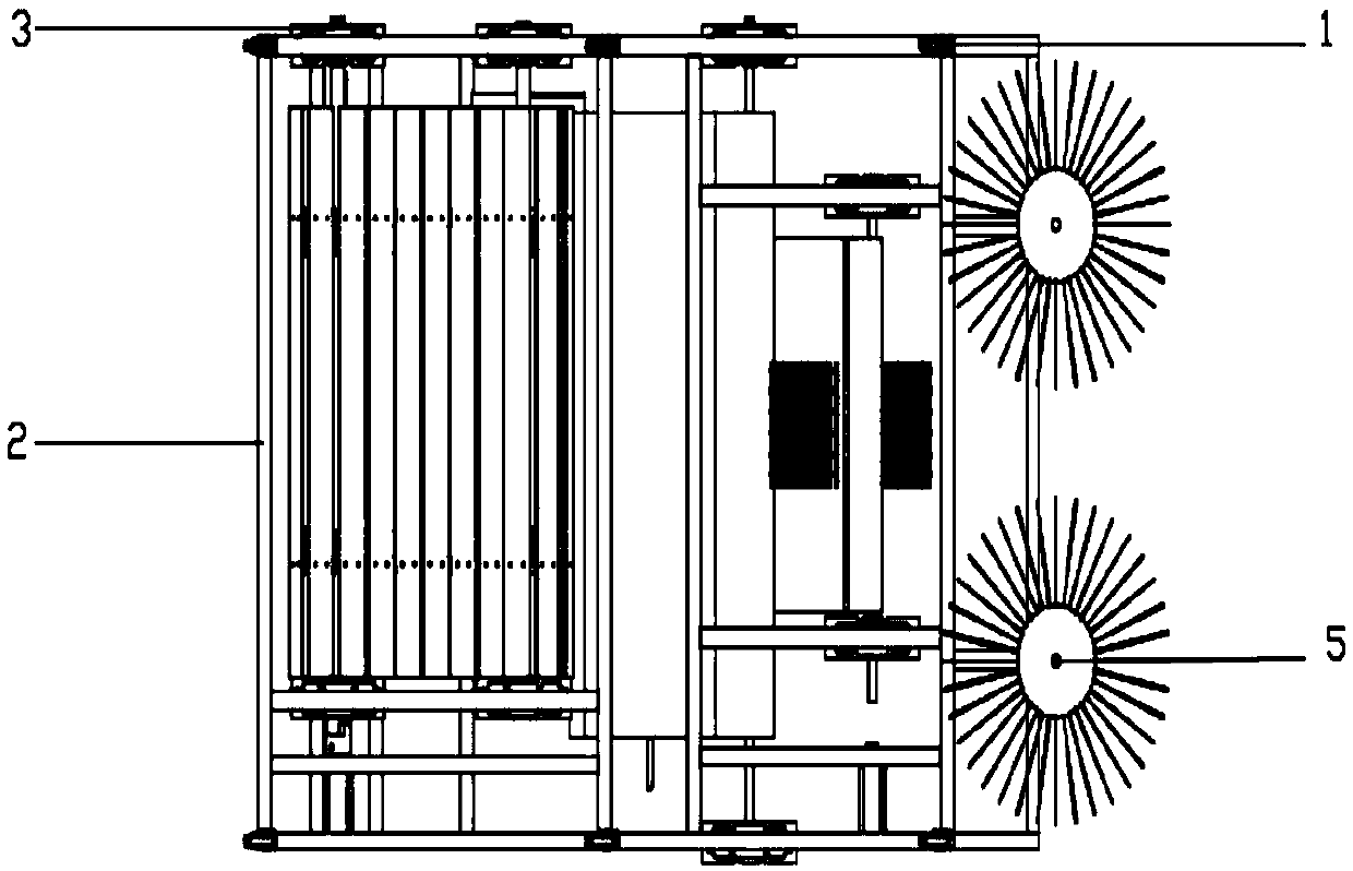 Electrostatic generator dust adsorption and crawler-type garbage transmitting and recycling system applied to urban road cleaning