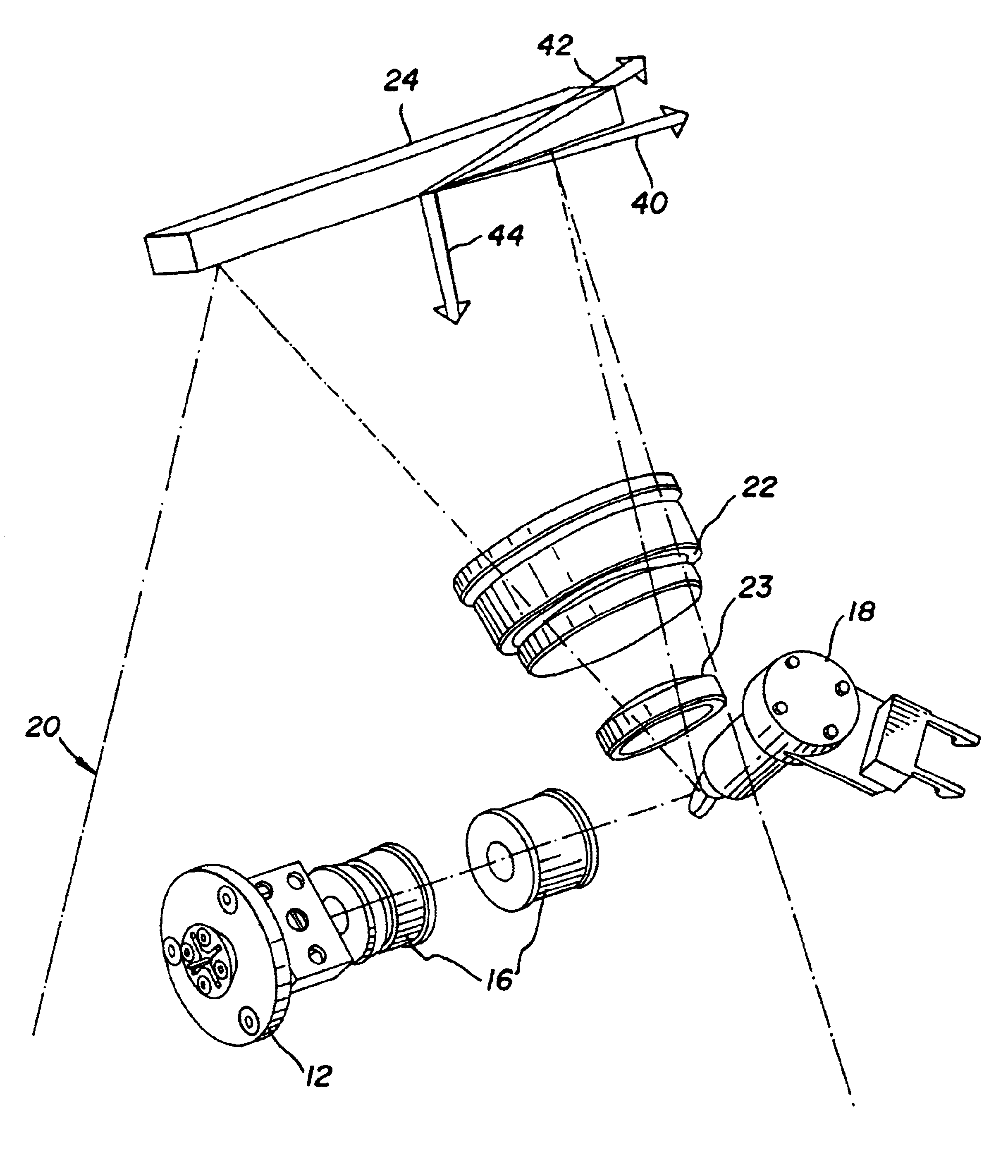 Decoupled alignment axis for fold mirror adjustment