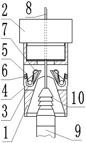 Grabber for instrument in well mouth blowout prevention pipe