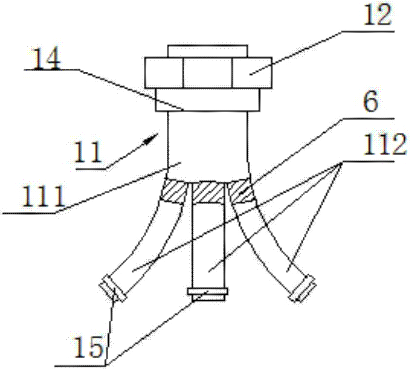 Multi-claw adjustable diagonal ventilating type smoke exhauster