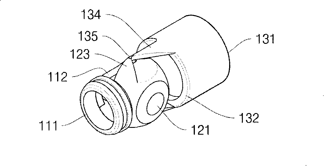 Slide type writing tool having device for preventing dryness