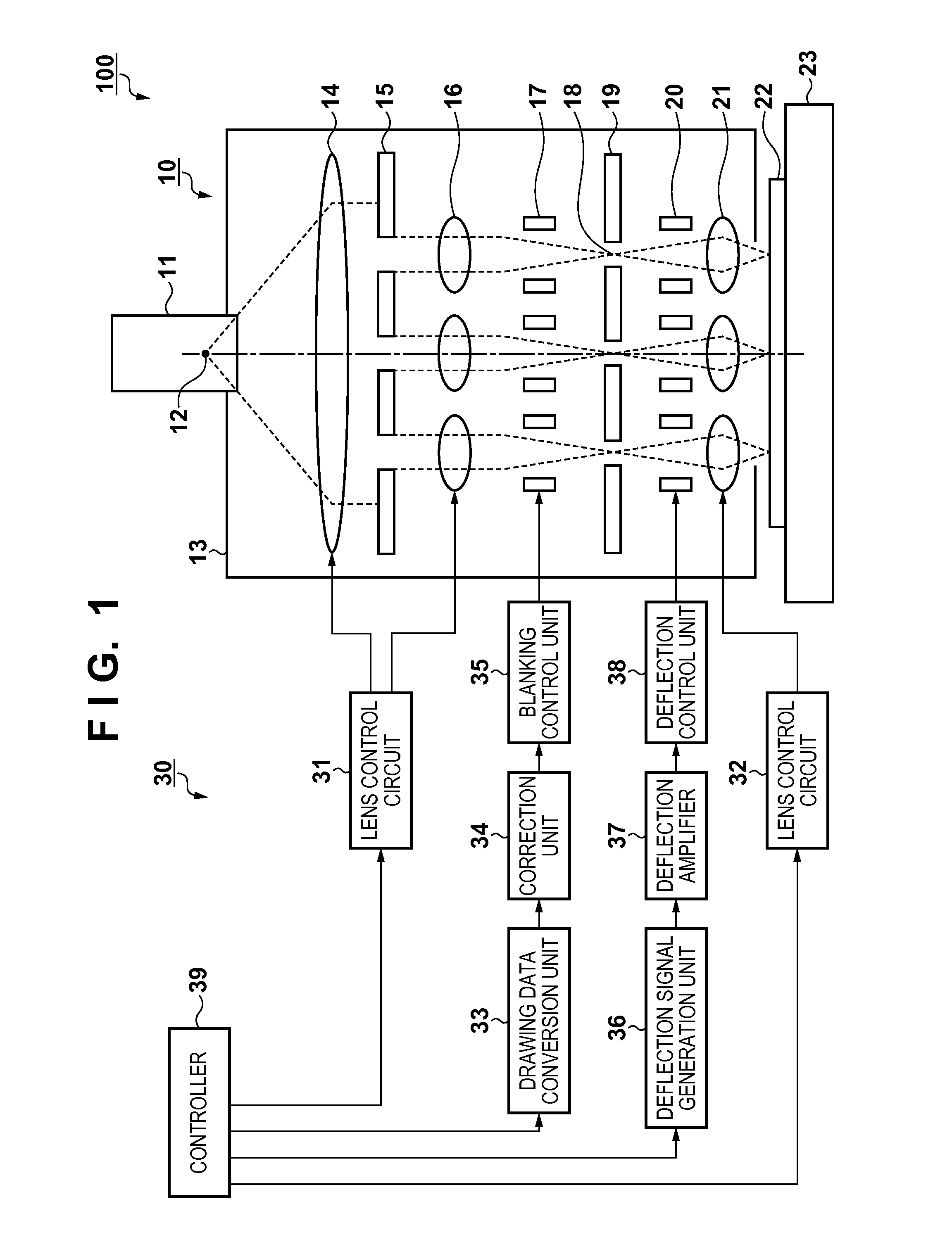 Drawing apparatus, and method of manufacturing article