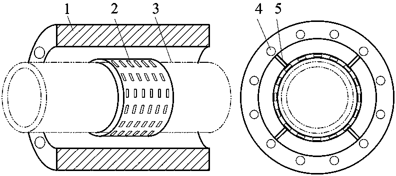 Steel pipe longitudinal defect magnetic leakage detection device based on rotary magnetizing field