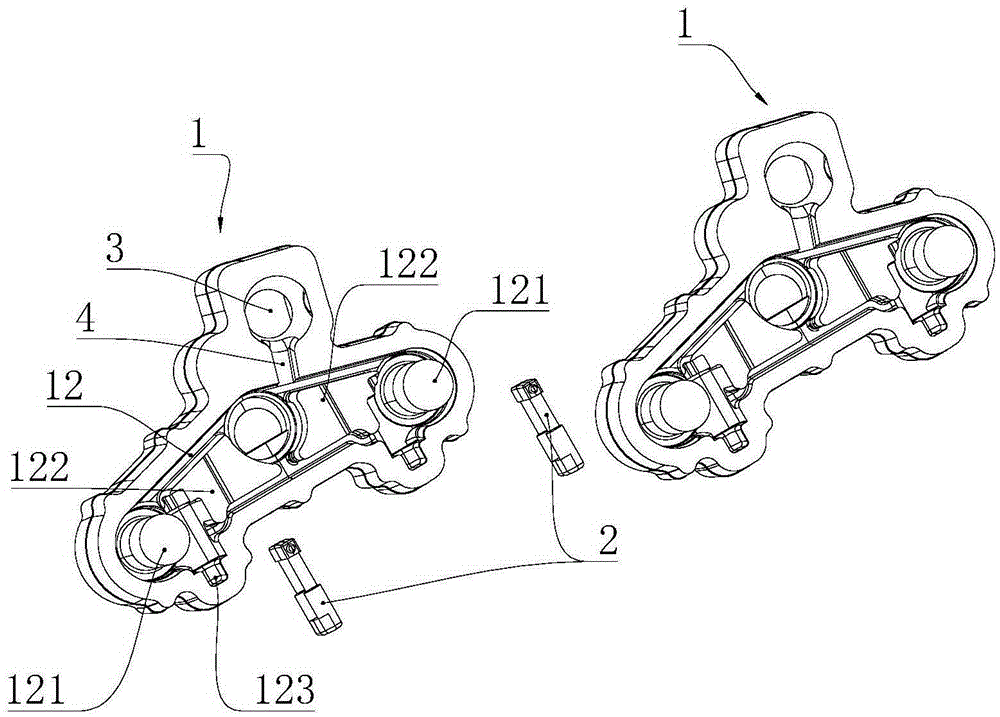 Sand casting die for casting of lower connecting plate