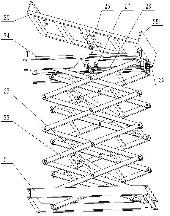 Underground coal mine rail wheel type high-altitude elevator