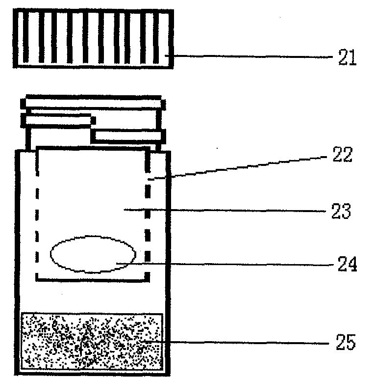 Device for rapid dehydration and of fixing biological molecule detection sample and method