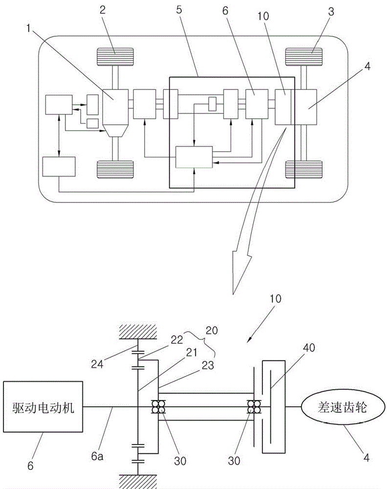 Four-wheel driving converter for electric automobile