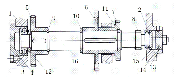 Transmission shaft for machine tool transmission system