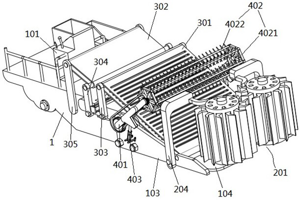 Automatic cattail harvesting, cutting and sorting device