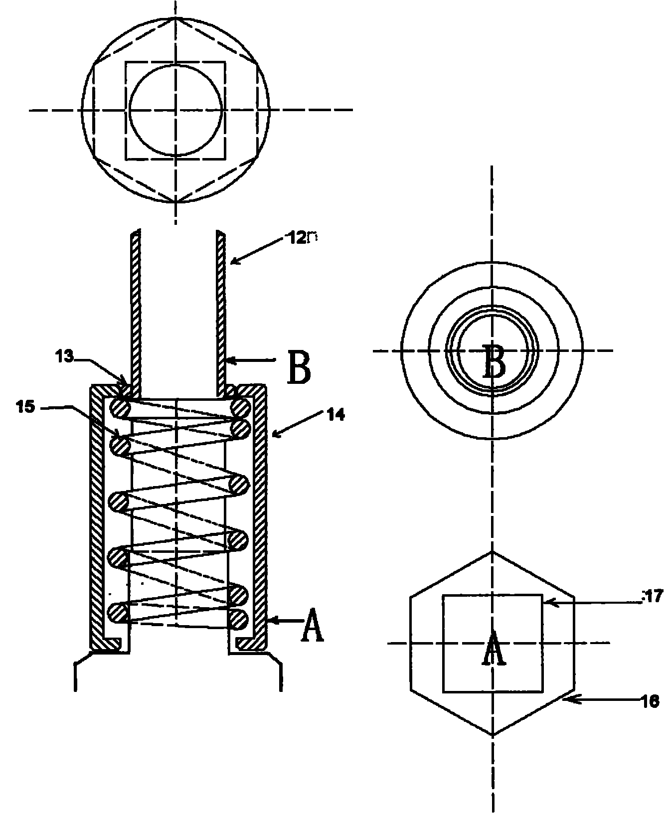 Mop water twisting device