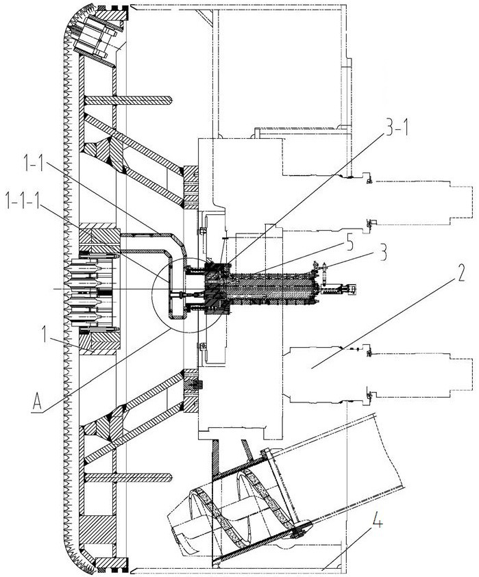 Shield tunneling machine and detection system for sensing deformation of center area of cutter head of shield tunneling machine