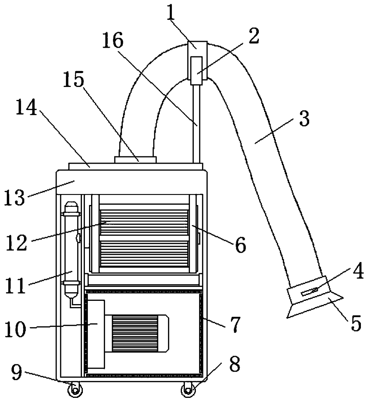 Purifier for machining and welding of air compressor