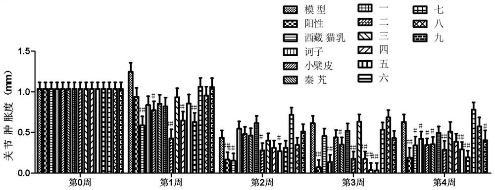 Tibetan medicine composition with effect of treating rheumatoid arthritis as well as preparation method and application of Tibetan medicine composition